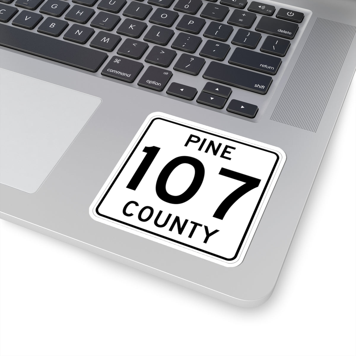 Pine County Route 107 MN (Minnesota) (Road Sign) STICKER Vinyl Kiss-Cut Decal
