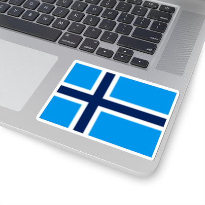 Fictional flag of Svalbard (Norway) STICKER Vinyl Kiss-Cut Decal