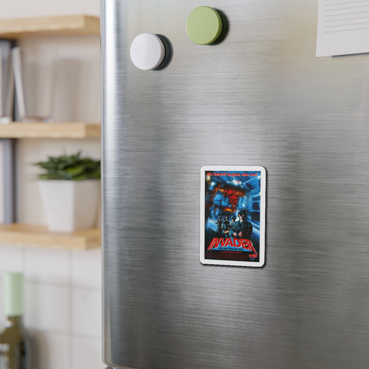 INVADER 1991 Movie Poster - Refrigerator Magnet-The Sticker Space