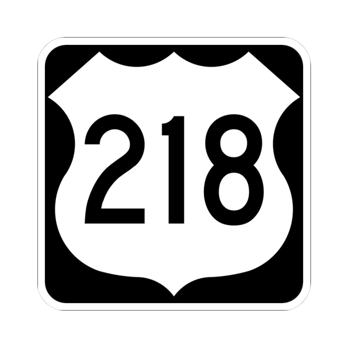 US 218 MN 1961 (Minnesota) (Road Sign) STICKER Vinyl Kiss-Cut Decal