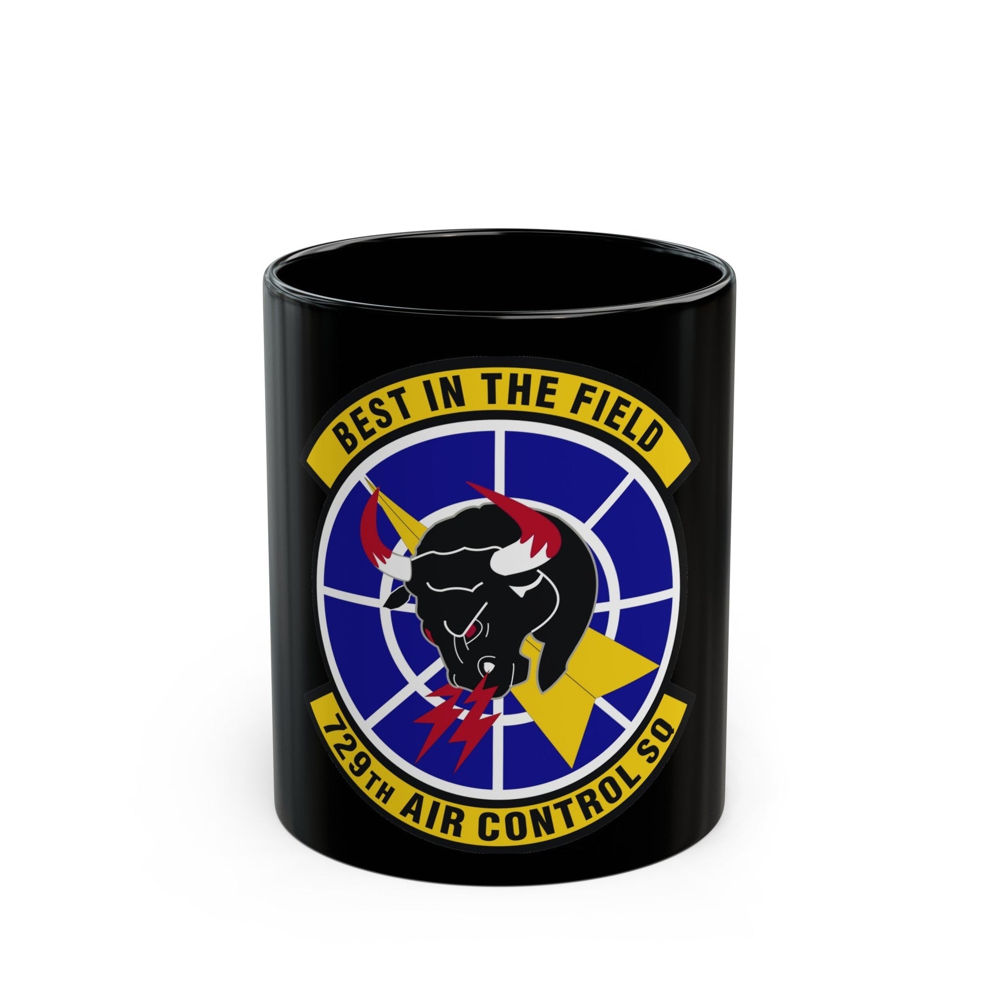 729 Air Control Squadron ACC (U.S. Air Force) Black Coffee Mug-11oz-The Sticker Space