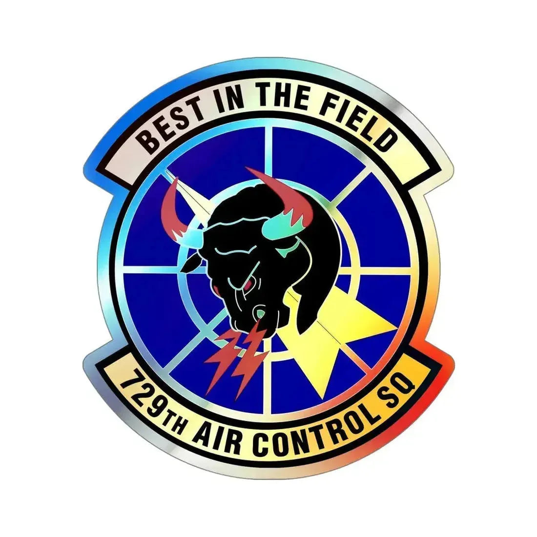 729 Air Control Squadron ACC (U.S. Air Force) Holographic STICKER Die-Cut Vinyl Decal 5 Inch - The Sticker Space