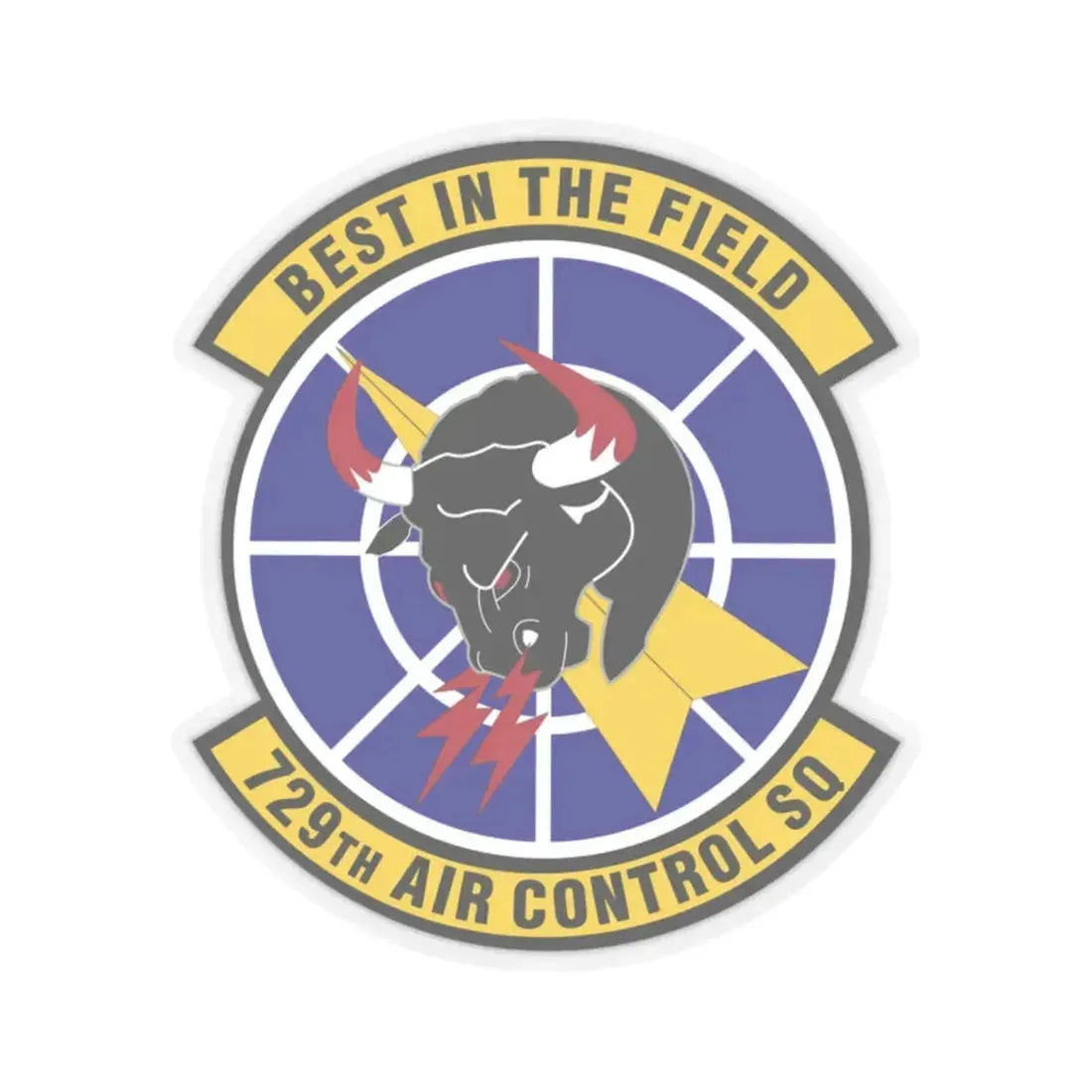 729 Air Control Squadron ACC (U.S. Air Force) STICKER Vinyl Kiss-Cut Decal 2 Inch Transparent - The Sticker Space
