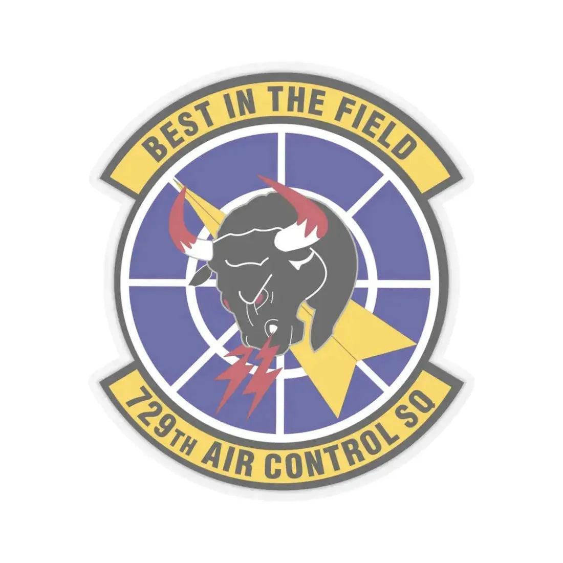 729 Air Control Squadron ACC (U.S. Air Force) STICKER Vinyl Kiss-Cut Decal 4 Inch Transparent - The Sticker Space