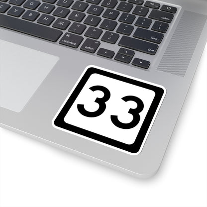 WV-33 (Virginia) (Road Sign) STICKER Vinyl Kiss-Cut Decal