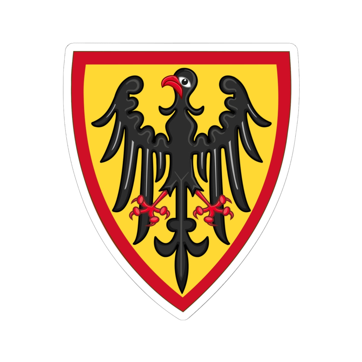 Attributed Coat and Shield of Arms of Henry VI Holy Roman Emperor Codex Manesse (Spain) (Coat of Arms) STICKER Vinyl Kiss-Cut Decal