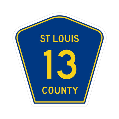 St Louis County Route 13 MN (Minnesota) (Road Sign) STICKER Vinyl Kiss-Cut Decal