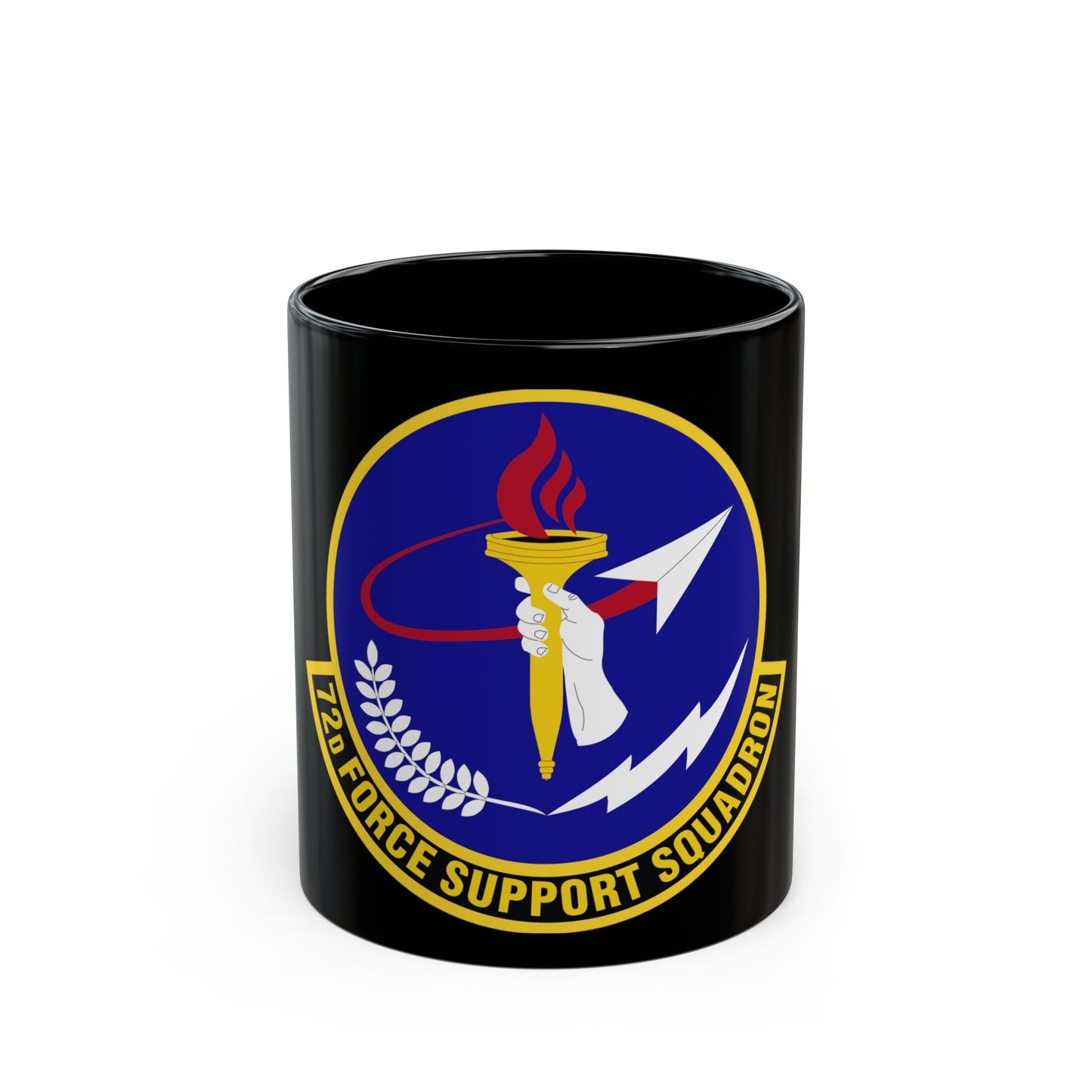 72d Force Support Squadron (U.S. Air Force) Black Coffee Mug-11oz-The Sticker Space