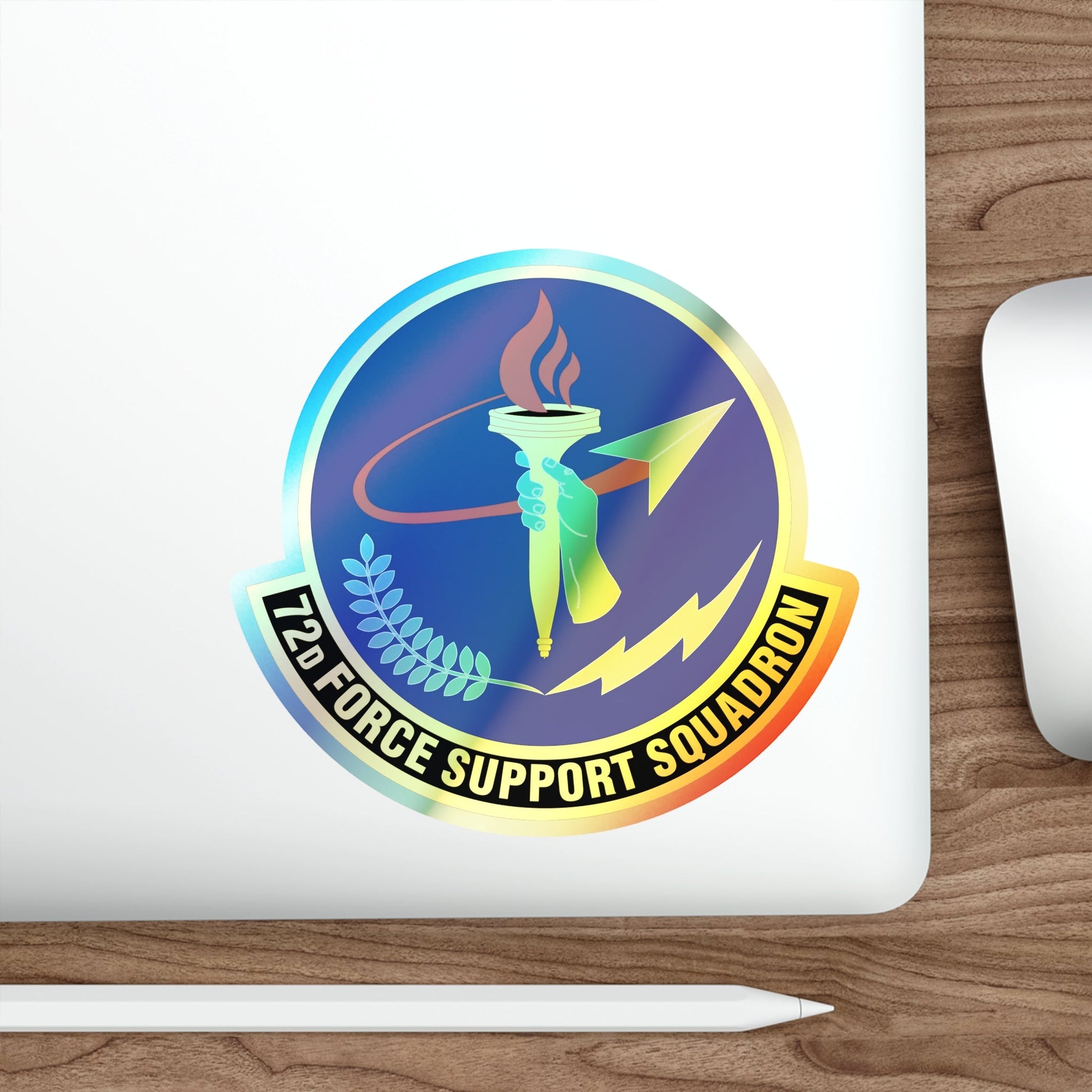 72d Force Support Squadron (U.S. Air Force) Holographic STICKER Die-Cut Vinyl Decal-The Sticker Space