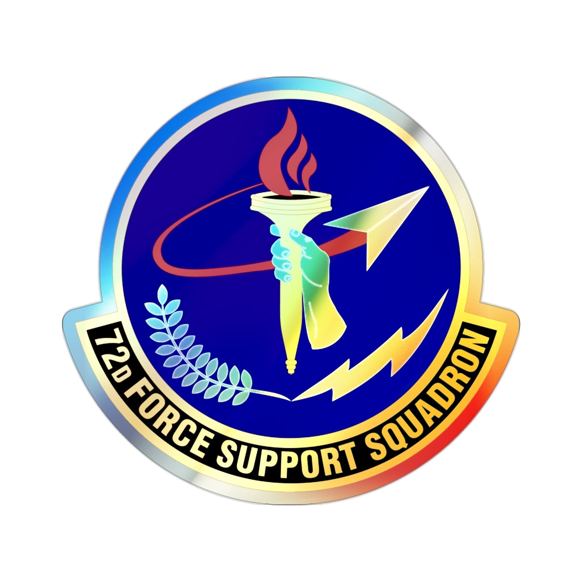 72d Force Support Squadron (U.S. Air Force) Holographic STICKER Die-Cut Vinyl Decal-2 Inch-The Sticker Space