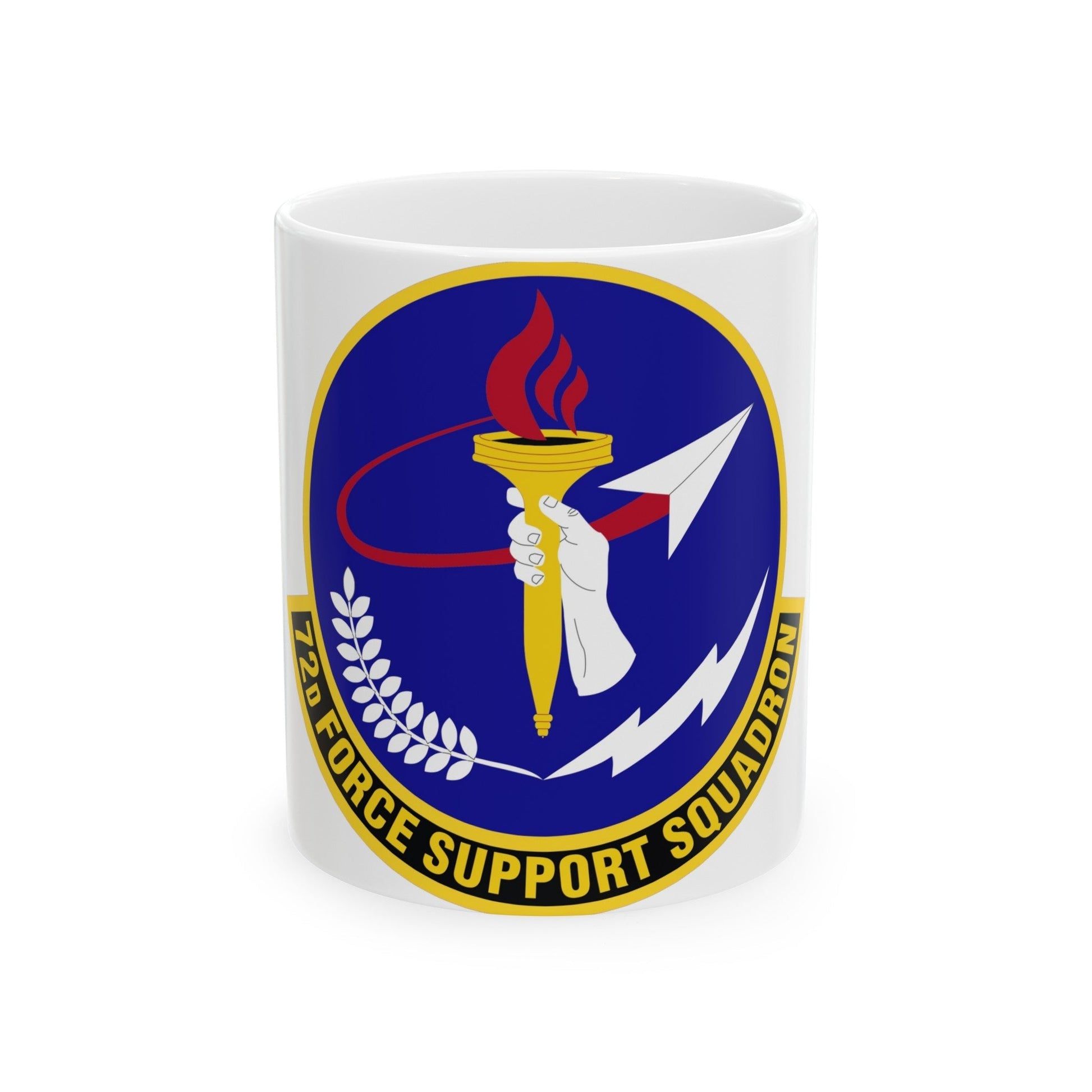 72d Force Support Squadron (U.S. Air Force) White Coffee Mug-11oz-The Sticker Space