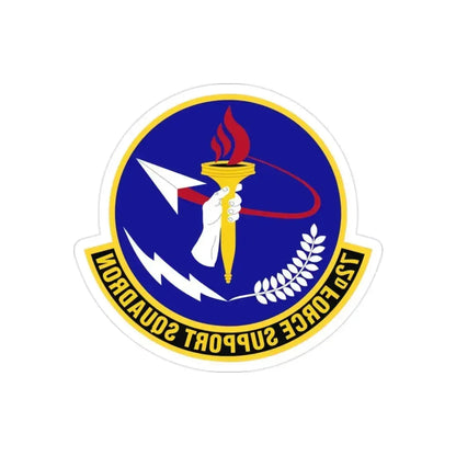 72d Force Support Squadron (U.S. Air Force) REVERSE PRINT Transparent Die-Cut STICKER 2 Inch Die-Cut Transparent - The Sticker Space