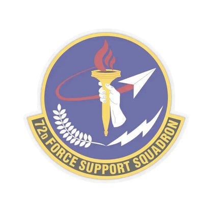 72d Force Support Squadron (U.S. Air Force) STICKER Vinyl Kiss-Cut Decal 3 Inch Transparent - The Sticker Space