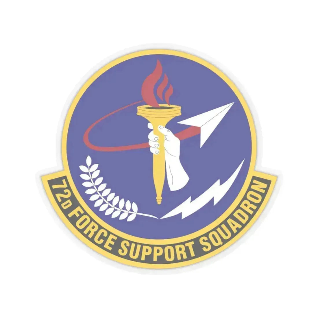72d Force Support Squadron (U.S. Air Force) STICKER Vinyl Kiss-Cut Decal 6 Inch Transparent - The Sticker Space