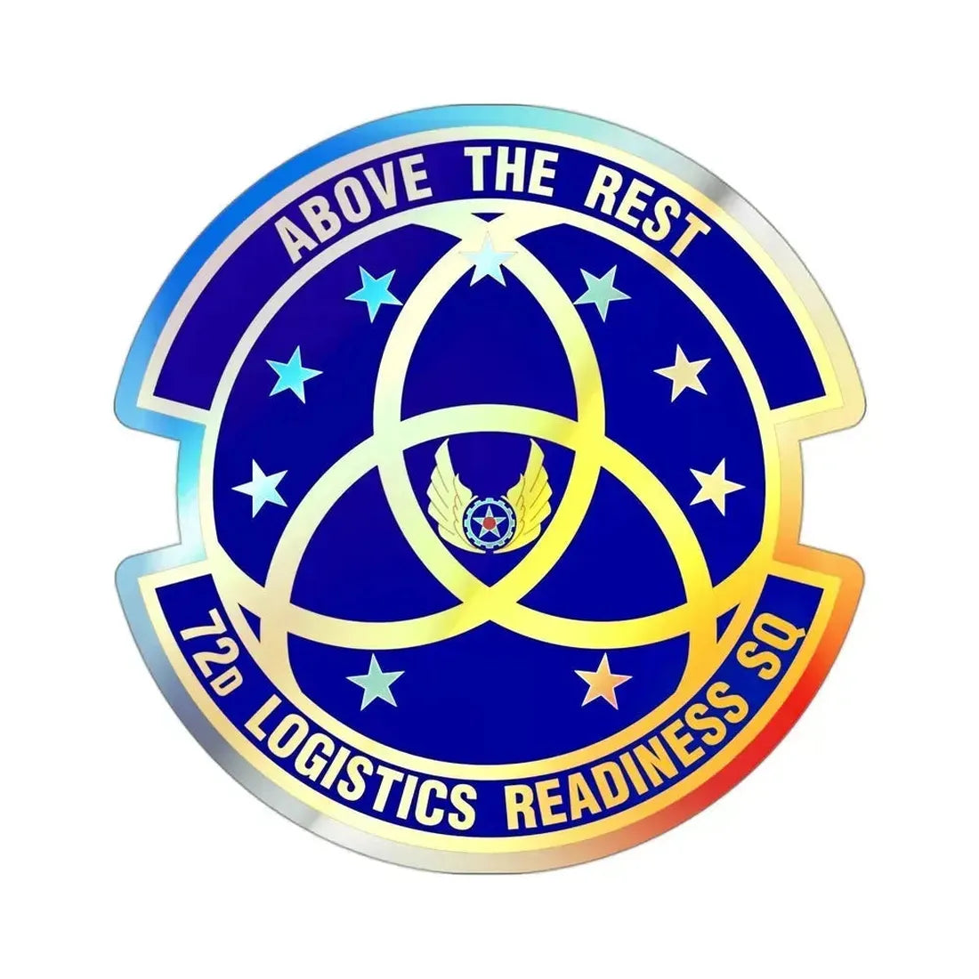 72nd Logistics Readiness Squadron (U.S. Air Force) Holographic STICKER Die-Cut Vinyl Decal 3 Inch Holographic - The Sticker Space