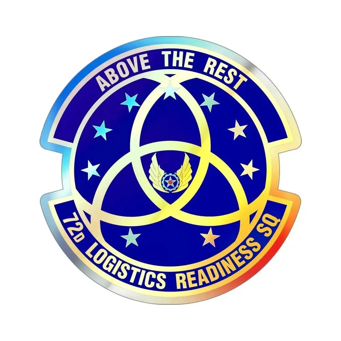 72nd Logistics Readiness Squadron (U.S. Air Force) Holographic STICKER Die-Cut Vinyl Decal 4 Inch Holographic - The Sticker Space