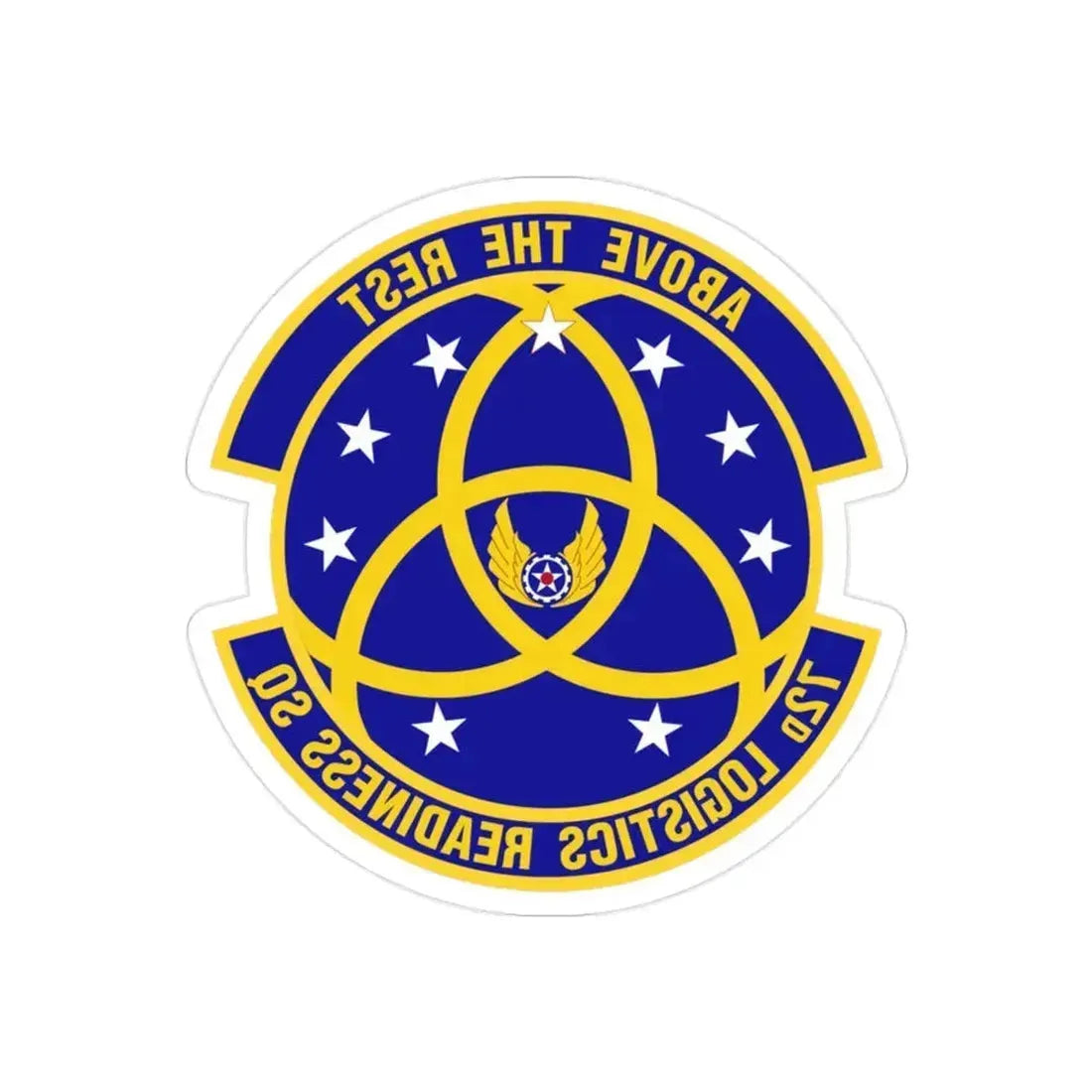 72nd Logistics Readiness Squadron (U.S. Air Force) REVERSE PRINT Transparent Die-Cut STICKER 2 Inch Die-Cut Transparent - The Sticker Space