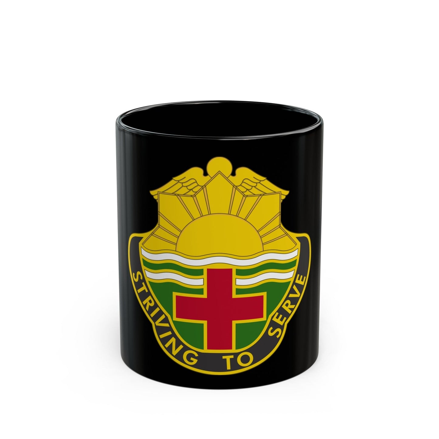 73 Field Hospital (U.S. Army) Black Coffee Mug-11oz-The Sticker Space