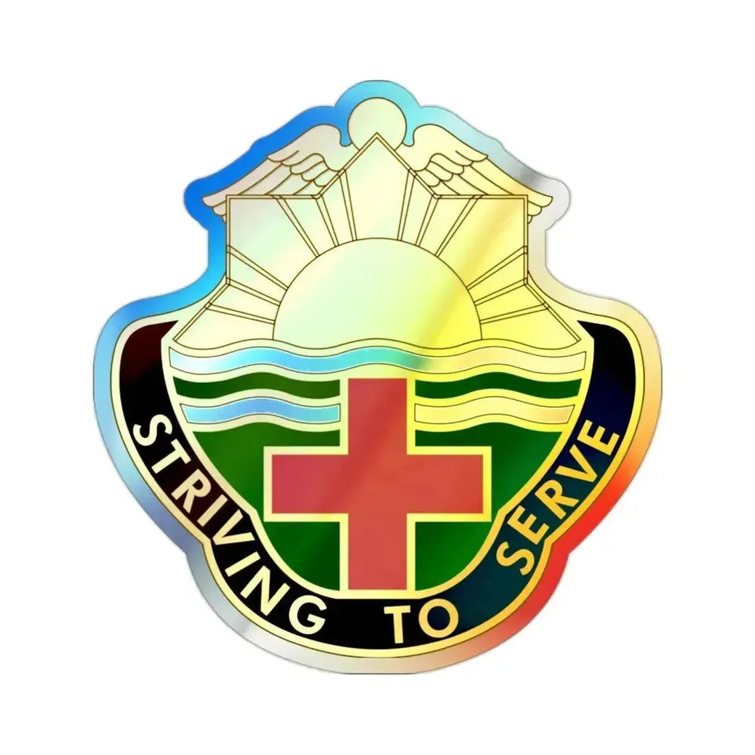 73 Field Hospital (U.S. Army) Holographic STICKER Die-Cut Vinyl Decal 2 Inch Holographic - The Sticker Space