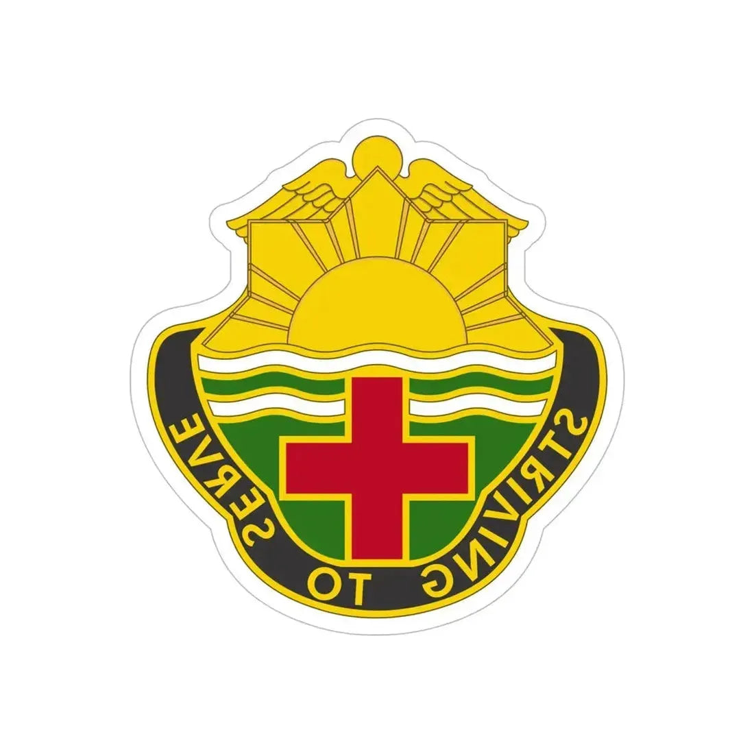 73 Field Hospital (U.S. Army) REVERSE PRINT Transparent Die-Cut STICKER - The Sticker Space