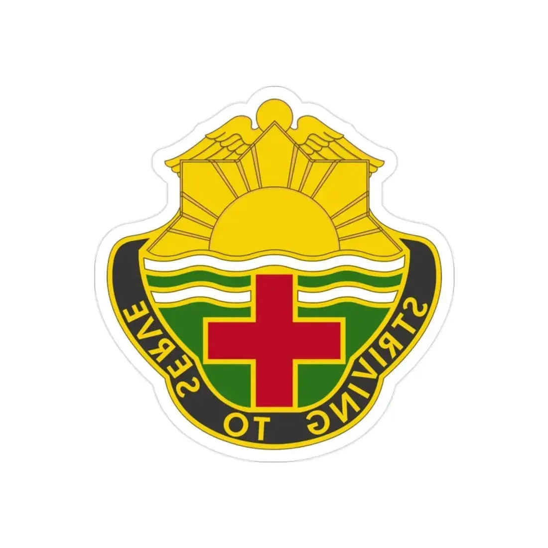 73 Field Hospital (U.S. Army) REVERSE PRINT Transparent Die-Cut STICKER - The Sticker Space