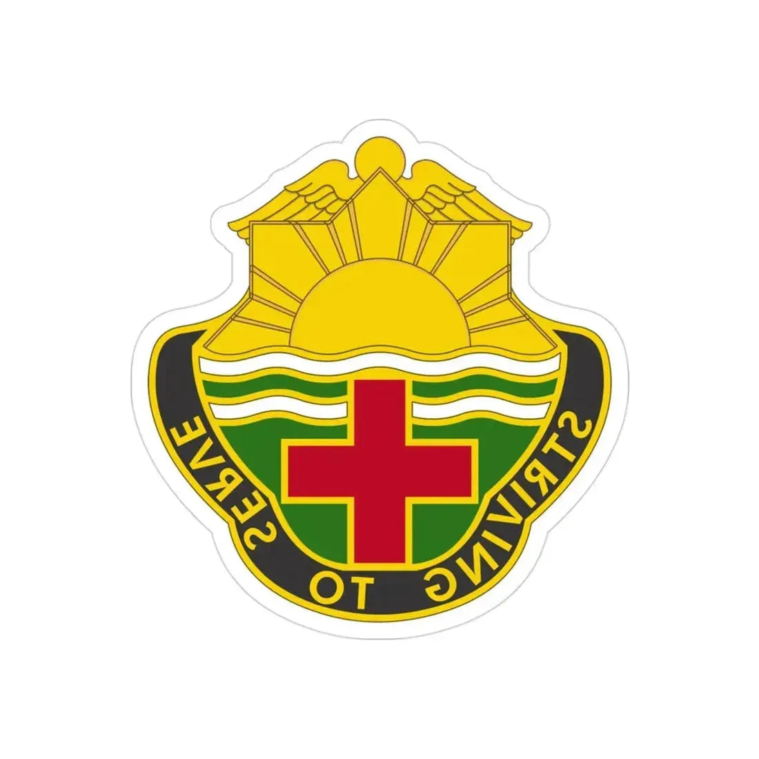 73 Field Hospital (U.S. Army) REVERSE PRINT Transparent Die-Cut STICKER - The Sticker Space