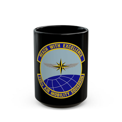 730 Air Mobility Squadron AMC (U.S. Air Force) Black Coffee Mug-15oz-The Sticker Space