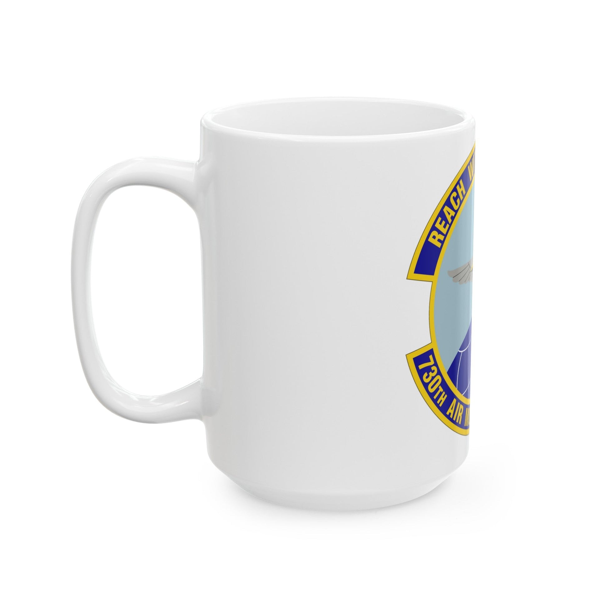 730 Air Mobility Squadron AMC (U.S. Air Force) White Coffee Mug-The Sticker Space