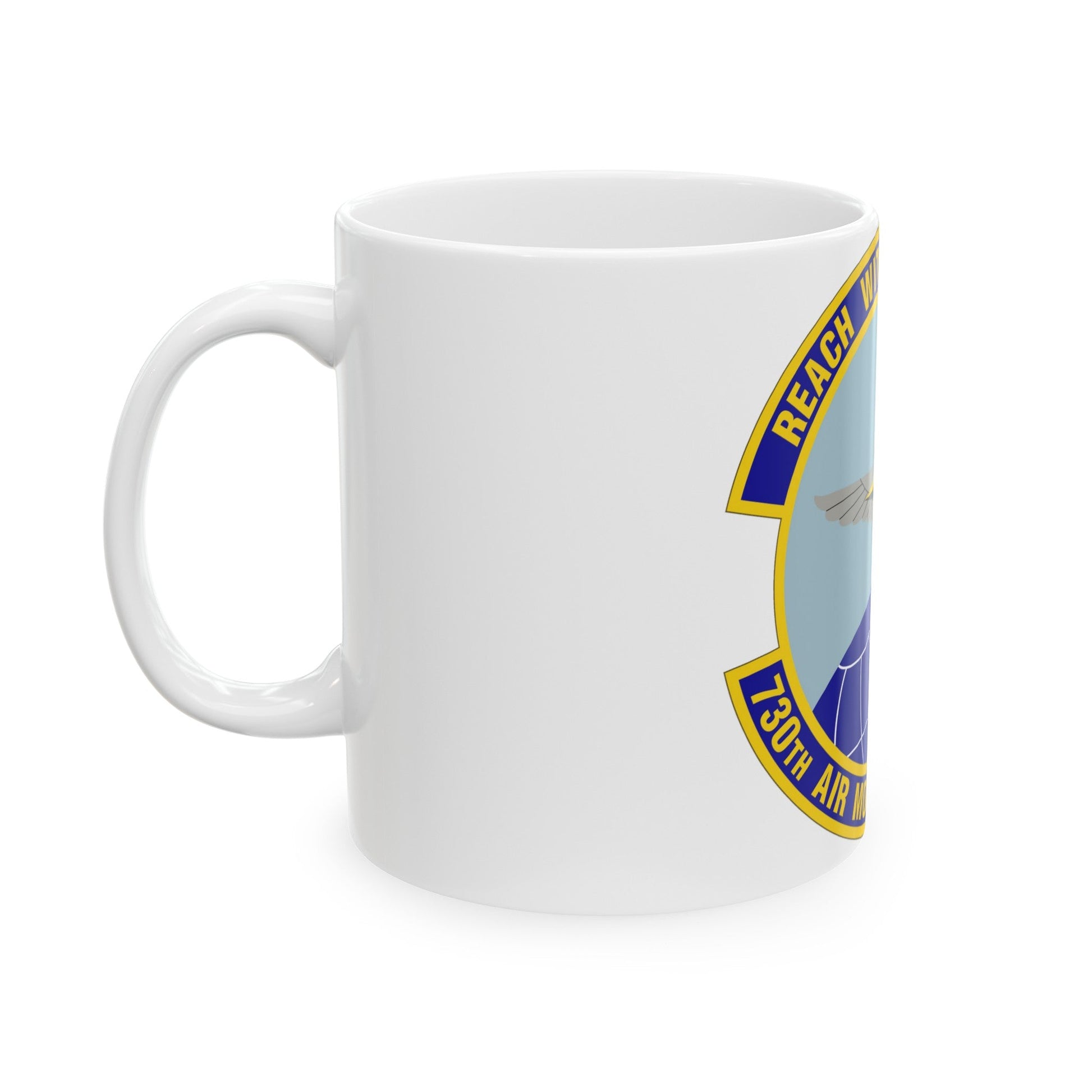 730 Air Mobility Squadron AMC (U.S. Air Force) White Coffee Mug-The Sticker Space