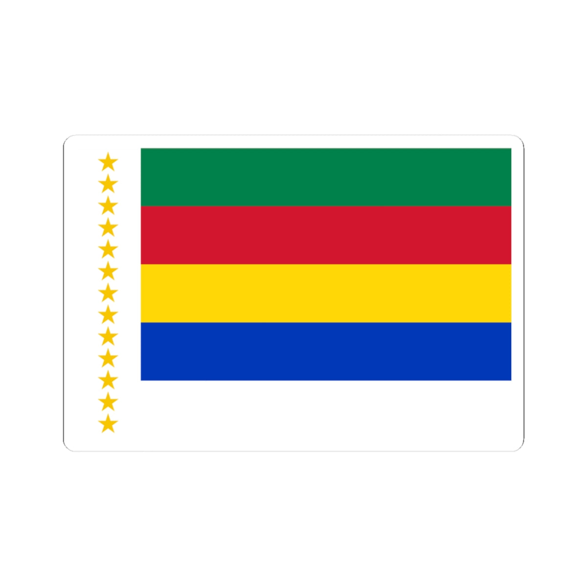 Flag of the State of Souaida state (Syria) STICKER Vinyl Kiss-Cut Decal