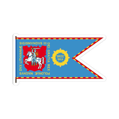 Banner of Brest Litovsk Voivodeship 1609-1618-1 (Belarus) (Coat of Arms) STICKER Vinyl Kiss-Cut Decal