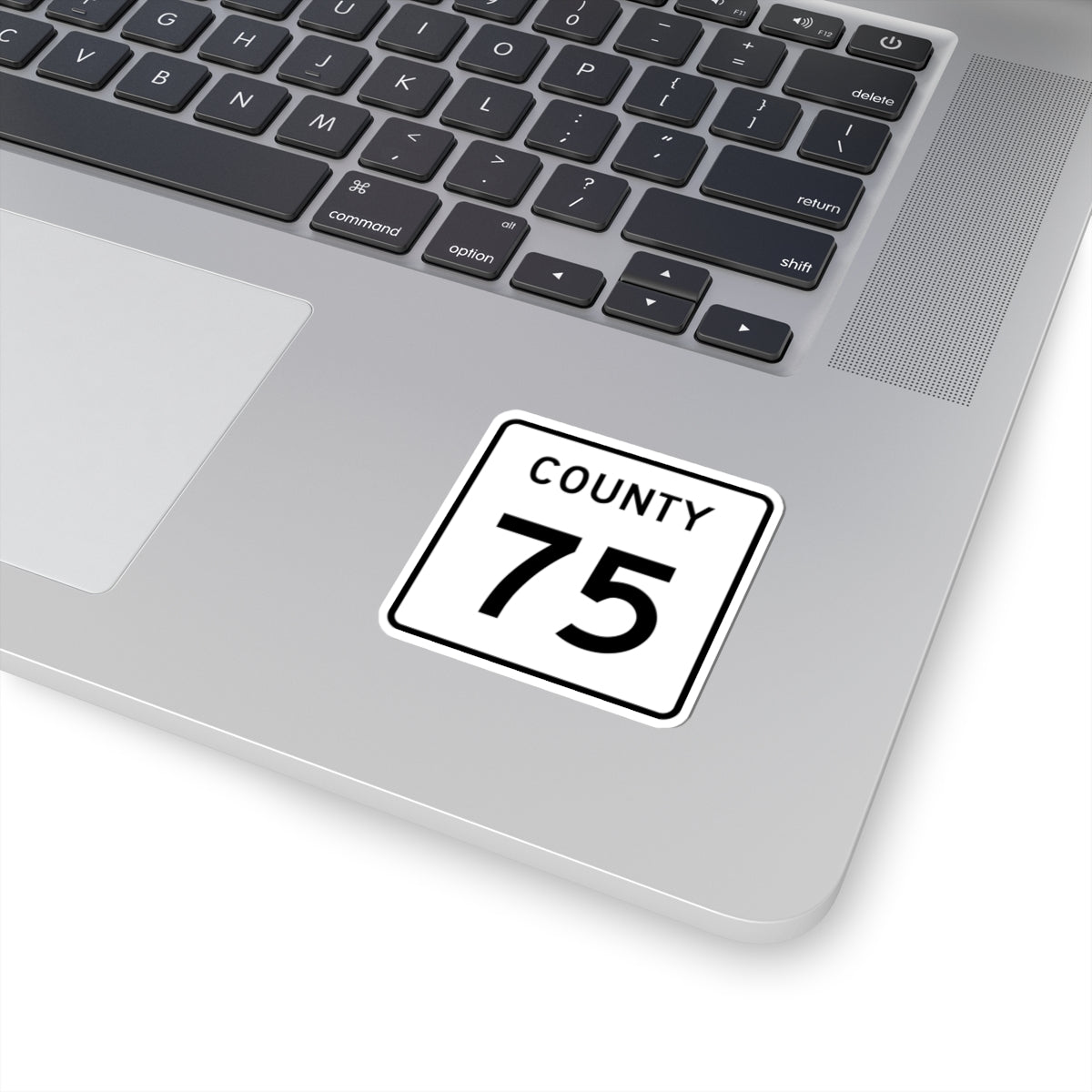 County 75 square (Minnesota) (Road Sign) STICKER Vinyl Kiss-Cut Decal