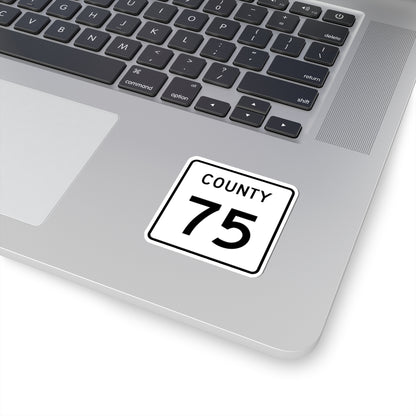 County 75 square (Minnesota) (Road Sign) STICKER Vinyl Kiss-Cut Decal