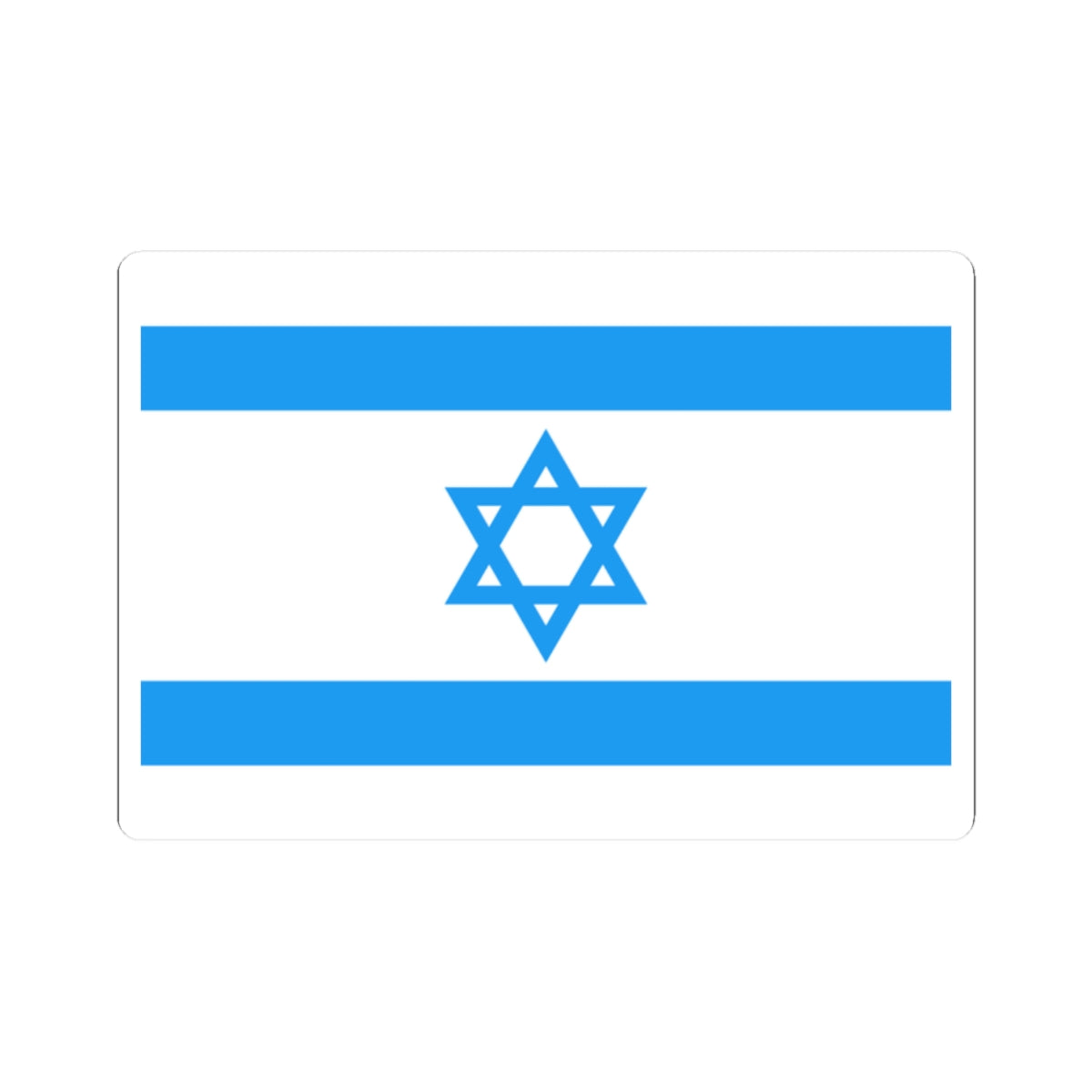 Flag of Israel Light Blue 3-2 (Israel) STICKER Vinyl Kiss-Cut Decal