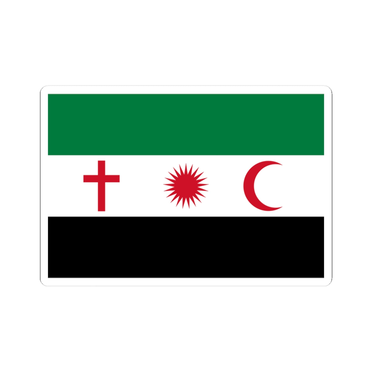 Liwa Ahfad Saladin variant opposition flag (Syria) STICKER Vinyl Kiss-Cut Decal