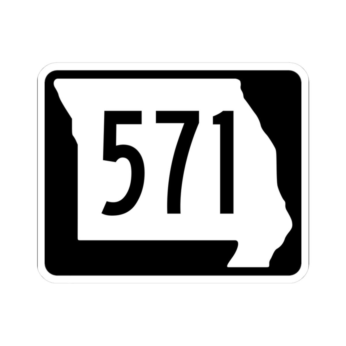 MO-571 (Missouri) (Road Sign) STICKER Vinyl Kiss-Cut Decal