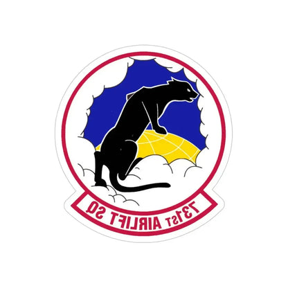 731 Airlift Squadron AFRC (U.S. Air Force) REVERSE PRINT Transparent Die-Cut STICKER - The Sticker Space