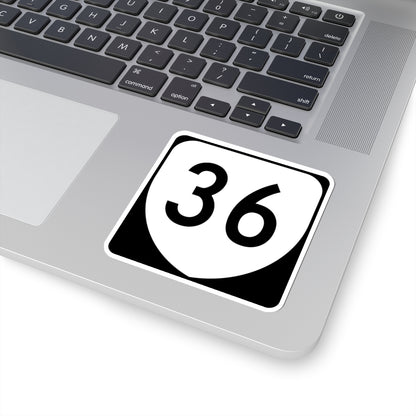 Virginia 36 (Virginia) (Road Sign) STICKER Vinyl Kiss-Cut Decal