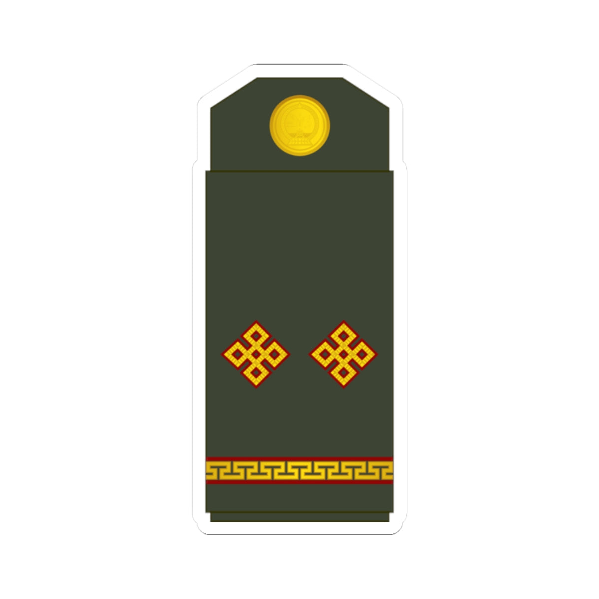 10 Mongolian Army 2LT (Mongolia) (Military Rank) STICKER Vinyl Kiss-Cut Decal