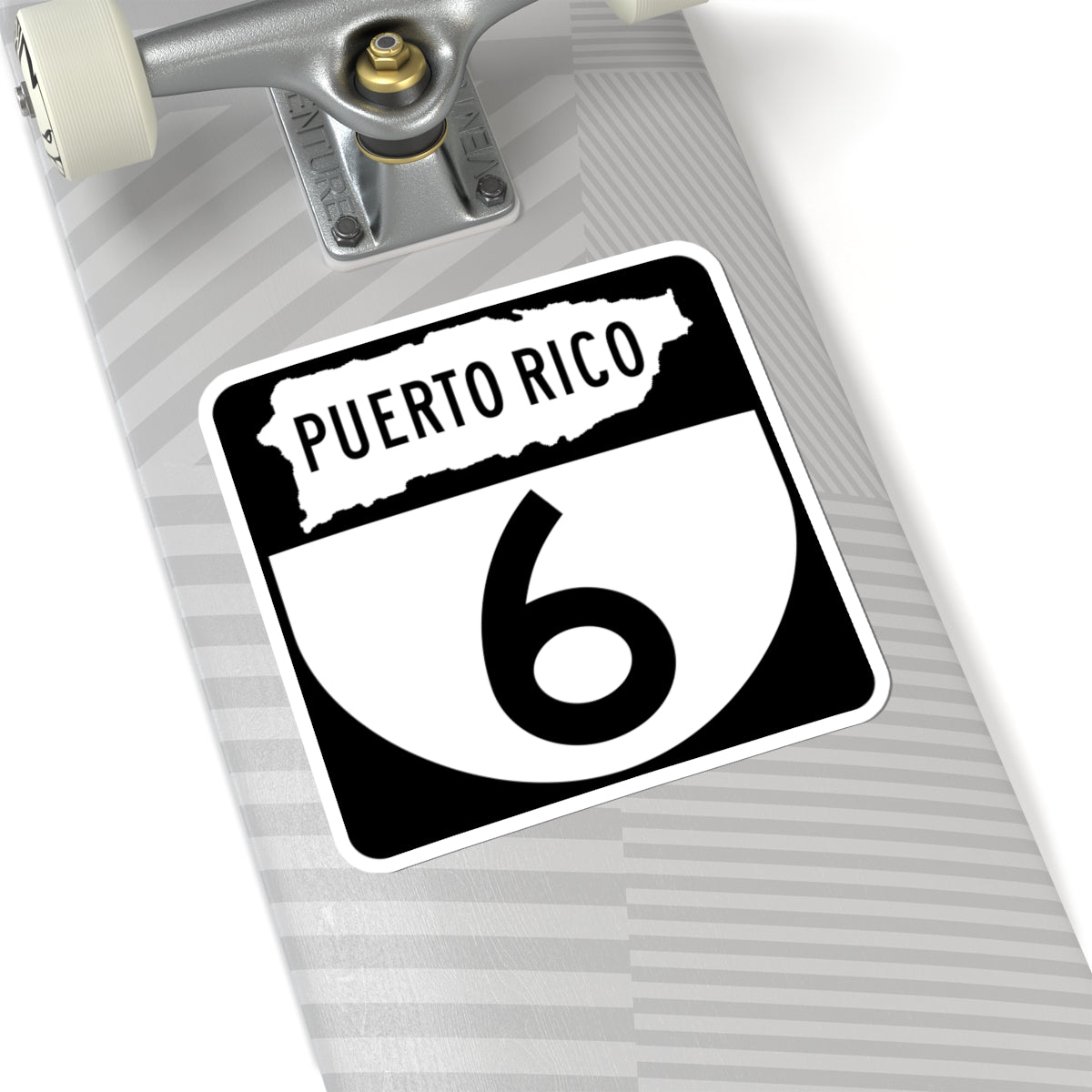 PR old 6 (Puerto Rico) (Road Sign) STICKER Vinyl Kiss-Cut Decal