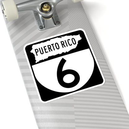 PR old 6 (Puerto Rico) (Road Sign) STICKER Vinyl Kiss-Cut Decal