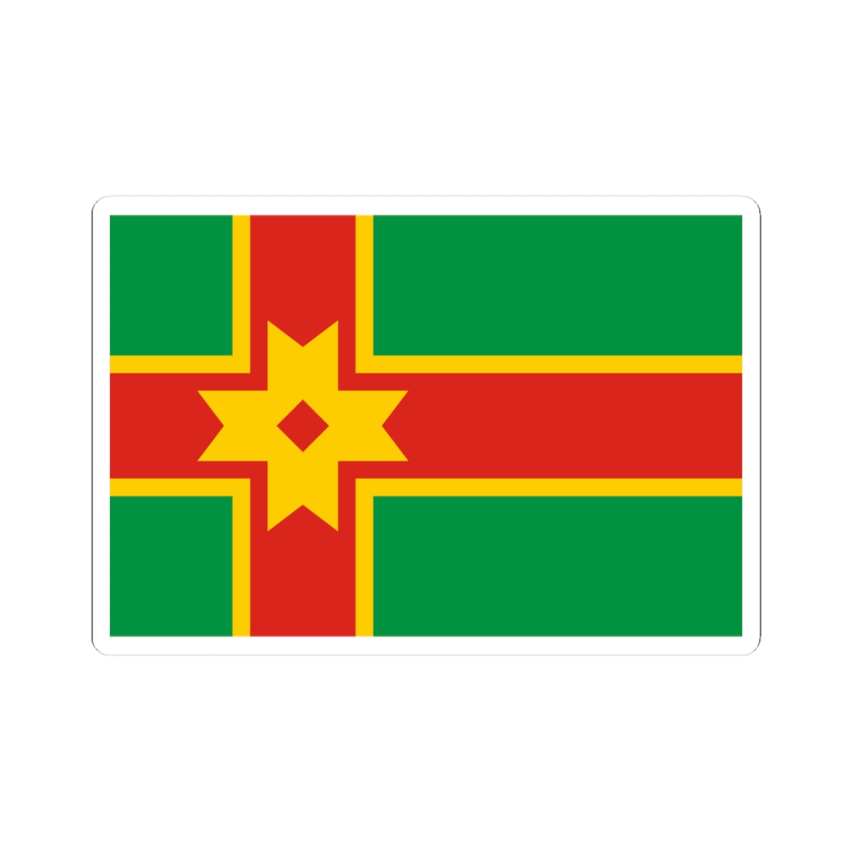 Flag of Likhoslavlsky rayon Tver oblast (Russia) STICKER Vinyl Kiss-Cut Decal