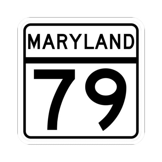 MD Route 79 (Maryland) (Road Sign) STICKER Vinyl Kiss-Cut Decal