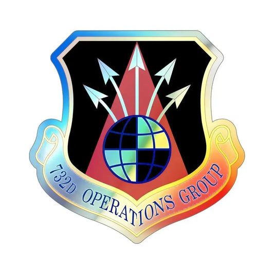 732 Operations Group AETC (U.S. Air Force) Holographic STICKER Die-Cut Vinyl Decal 6 Inch Holographic - The Sticker Space