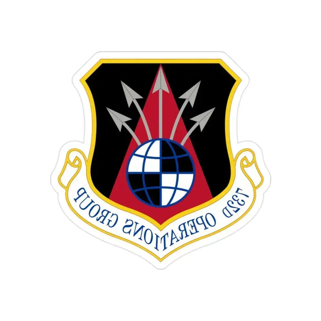 732 Operations Group AETC (U.S. Air Force) REVERSE PRINT Transparent Die-Cut STICKER 2 Inch Die-Cut Transparent - The Sticker Space