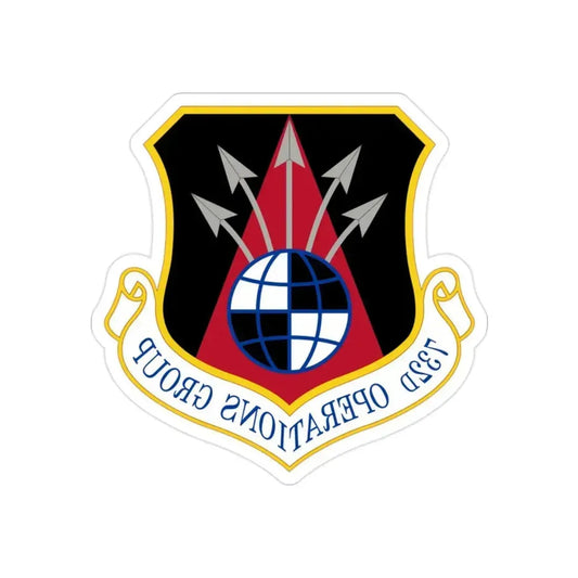 732 Operations Group AETC (U.S. Air Force) REVERSE PRINT Transparent Die-Cut STICKER 2 Inch Die-Cut Transparent - The Sticker Space