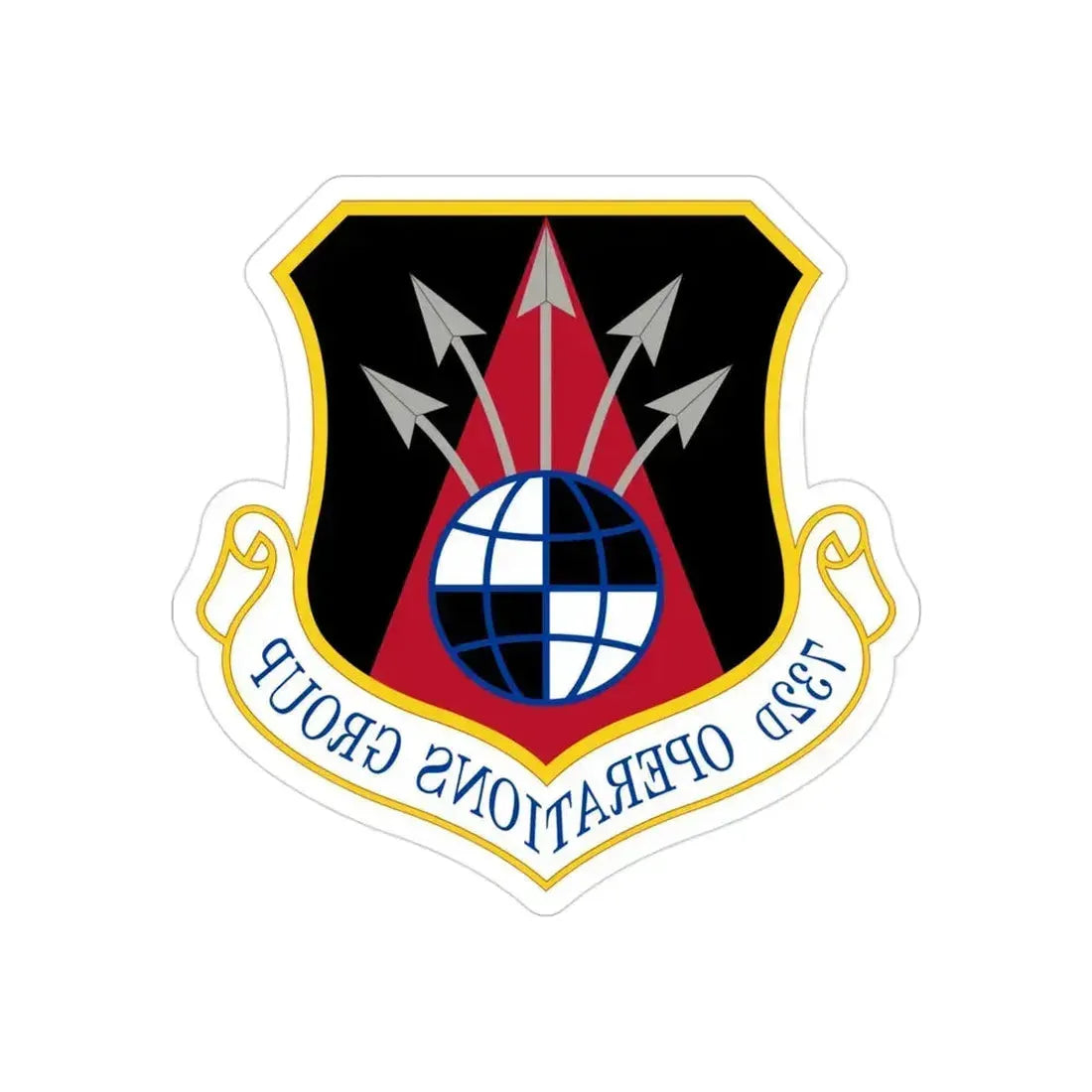 732 Operations Group AETC (U.S. Air Force) REVERSE PRINT Transparent Die-Cut STICKER 3 Inch Die-Cut Transparent - The Sticker Space