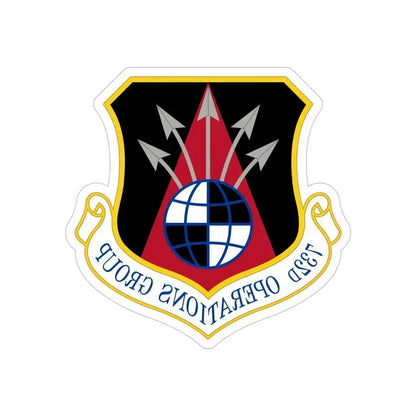 732 Operations Group AETC (U.S. Air Force) REVERSE PRINT Transparent Die-Cut STICKER 5 Inch Die-Cut Transparent - The Sticker Space