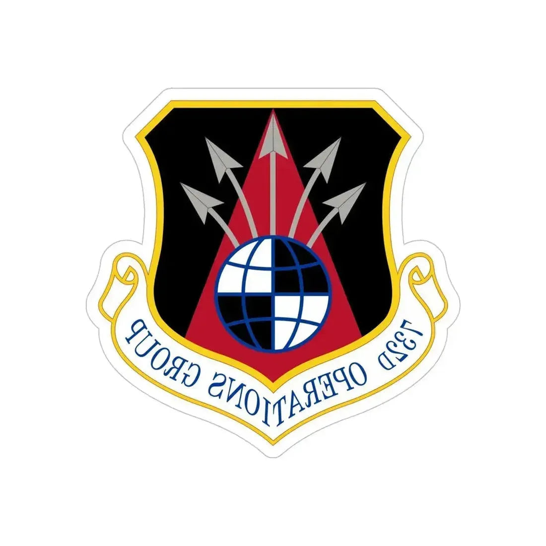 732 Operations Group AETC (U.S. Air Force) REVERSE PRINT Transparent Die-Cut STICKER 6 Inch Die-Cut Transparent - The Sticker Space