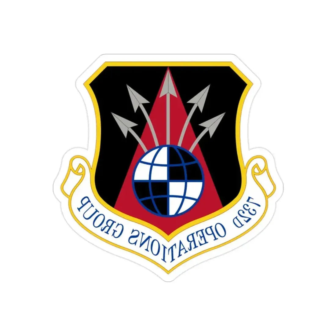 732 Operations Group AETC (U.S. Air Force) REVERSE PRINT Transparent Die-Cut STICKER - The Sticker Space